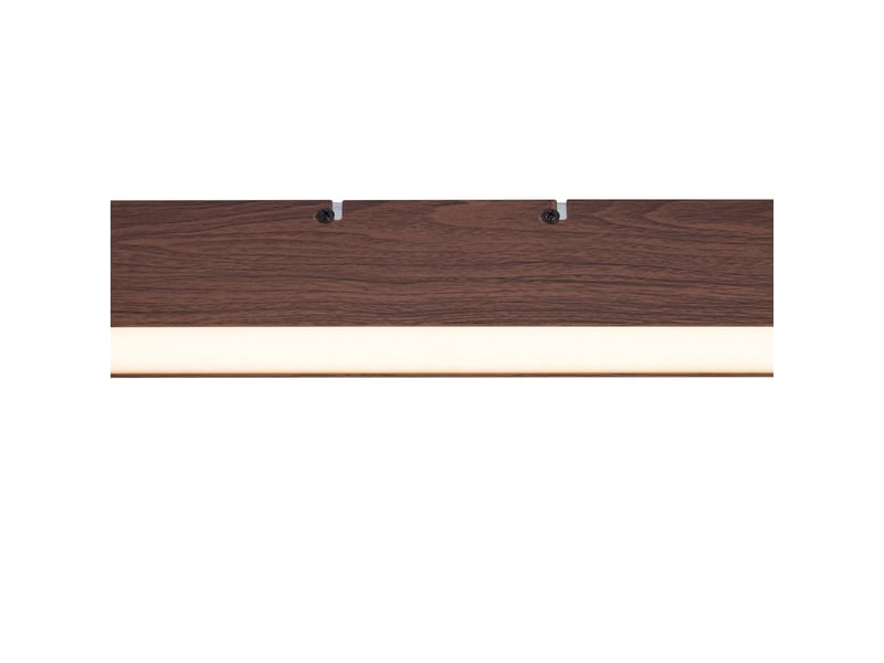  Plafonnier moderne effet bois de noyer avec led intégrée, dimmable 3 étapes et interrupteur dip 2700-4000k - keane  - Conforama D
