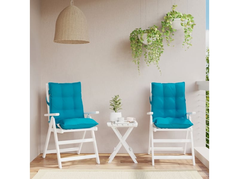 Lot de 2 coussins d'extérieur, coussins de chaise bleu 100 x 50 x 7 cm cf56388 - Conforama B