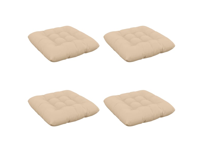  Lot de 4 coussins de siège, coussins d'assise vianen 100 % polyester crème cf60830  - Conforama A