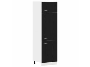 Meuble de rangement, armoire suspendue lyon chêne noir 60x31x207cm