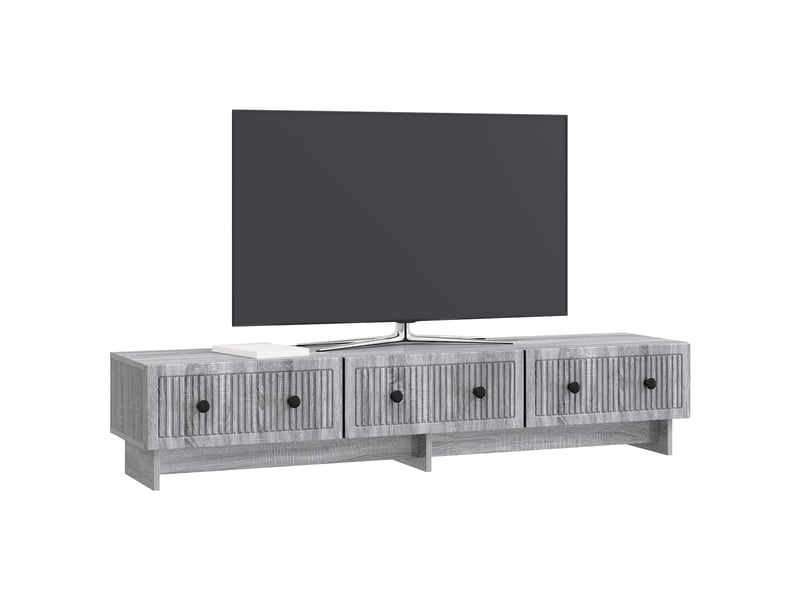  Meuble tv - banc tv - meuble de rangement 147 x 34,5 x 30 cm sonoma gris bois d'ingénierie  - Conforama C