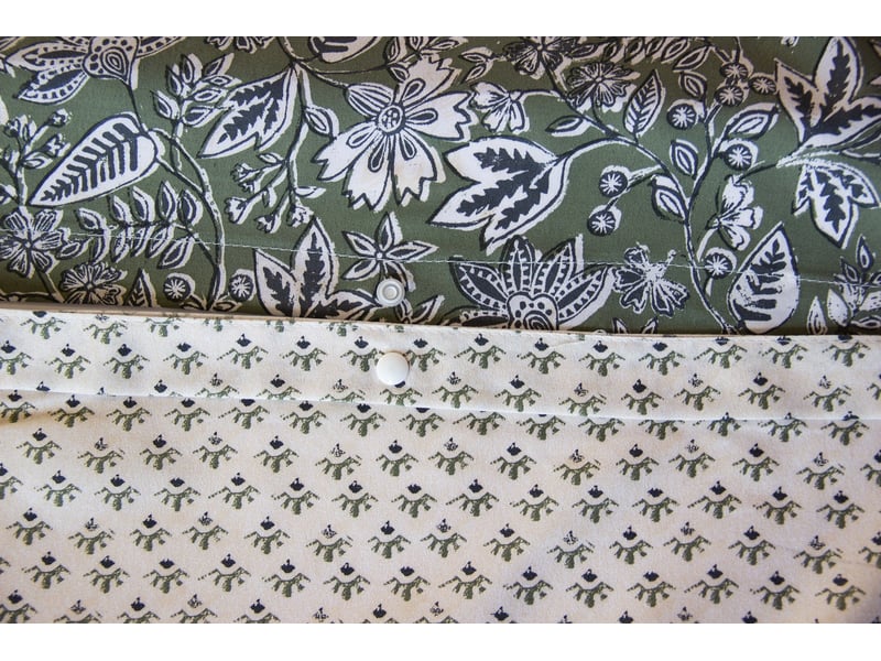 Parure de lit harmonie botanique réversible PAR_INDILY220 - Conforama D