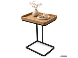 Table basse rectangulaire coloris naturel AKORD HYGGO - 40 cmx30 cm
