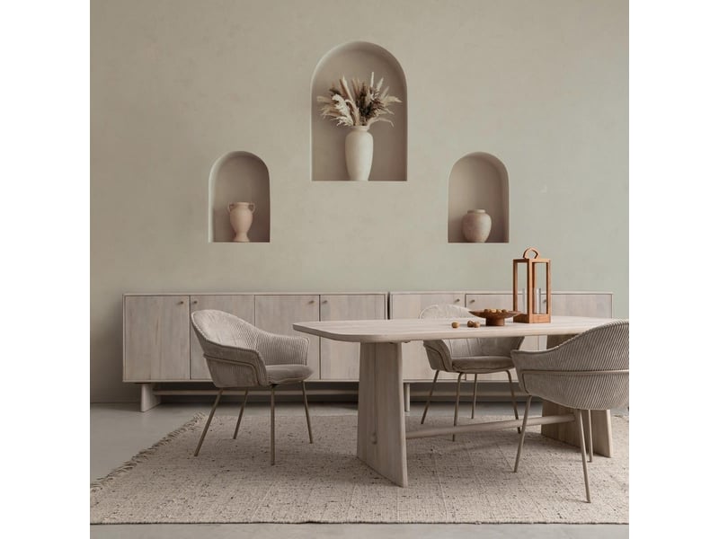  Buffet en bois pour le salon 3 portes 150x45x80 bizzotto elisheva  - Conforama B
