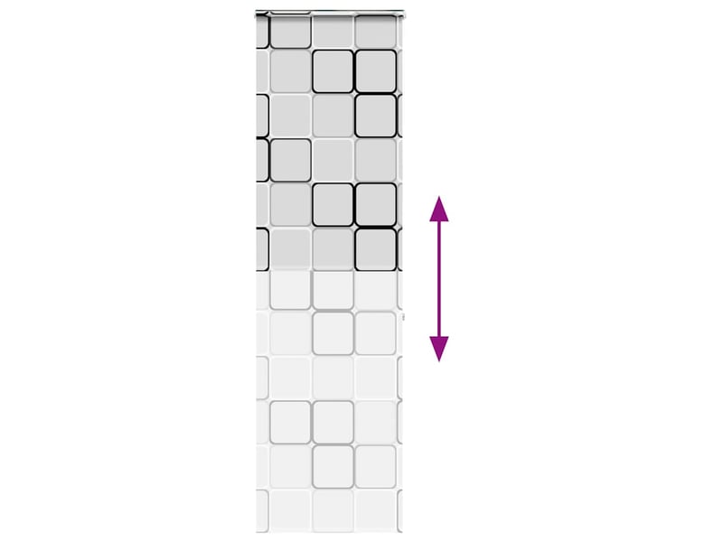  Store enrouleur de douche, store à rouleau avec cassette largeur du tissu 76 cm cf45149  - Conforama E
