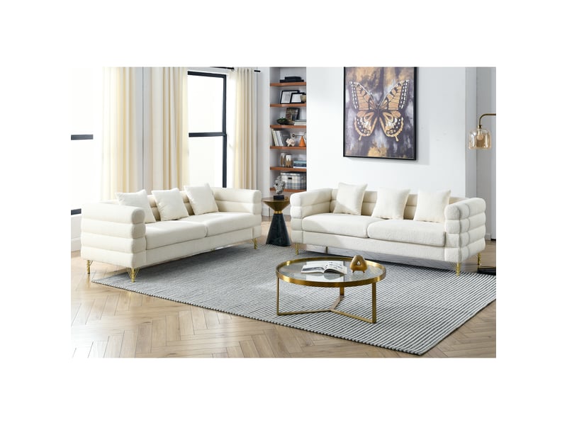 Canapé moderne - un ensemble de canapés modernes, doux et en forme de nuage, 205.7 x 81 x 71 cm, réf. W3349s00153 - Conforama B