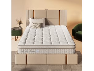 Matelas 180x200 cm <strong>BEAOK</strong> <strong></strong> Ressorts ensachés + mousse soutien Medium épaisseur 25 cm