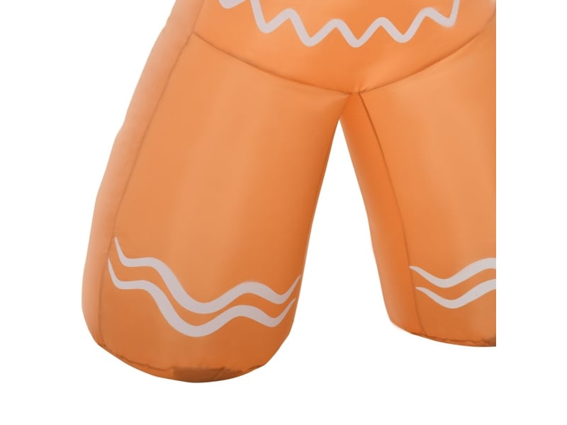  Décoration de noël gonflable bonhomme en pain d'épices 170 x 65 x 240 cm jaune en polyester avec led  - Conforama D