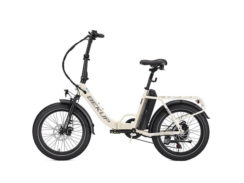 Bekup s3 vélo électrique pliable, pneus 20, batterie 48v 15ah, beige - Conforama D