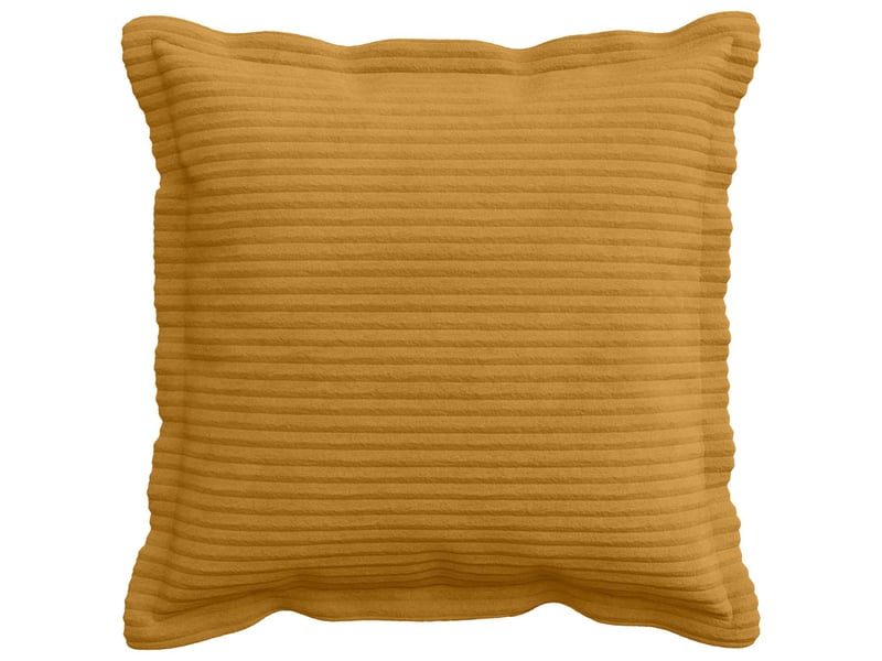  Lot de 2 housses de coussin houten jaune 50 x 50 cm velours côtelé cf49340  - Conforama A