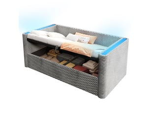 Lit simple 90x200 cm PHOEBE CAT   coloris gris