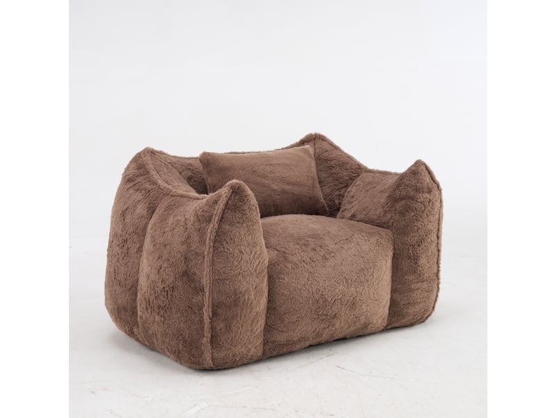  Fauteuil poire géant 123x97x73 cm avec coussin kaki  - Conforama A