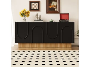 Buffet 4 porte(s) 0 tiroir(s) OPULERANE TRADING LTD - 160 cm coloris noir