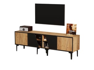 Meuble tv coloris naturel 160 cm <strong></strong>  <strong></strong>