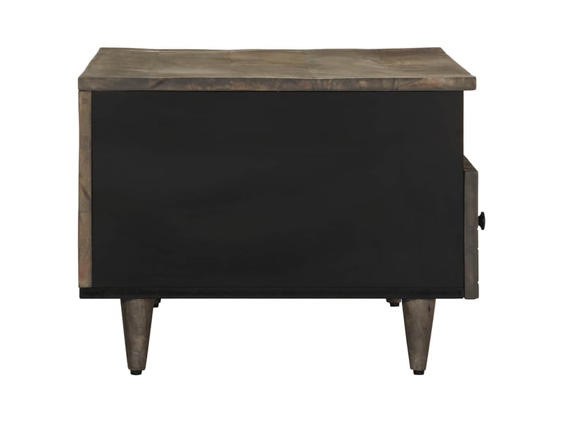  Table basse - table de salon - table à thé gris clair 80x54x40 cm bois massif de manguier  - Conforama D