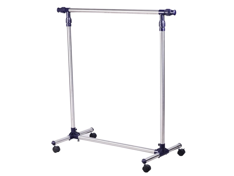  Porte-manteau, portant à vêtements sur roulettes, tringle à vêtements réglable en hauteur et extensible, étendoir à linge, armoire autoportante pour entrée, acier inoxydable, 86 x 45 x 95 cm  - Conforama A