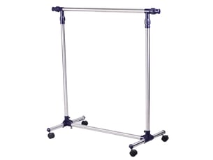 Porte-manteau, portant à vêtements sur roulettes, tringle à vêtements réglable en hauteur et extensible, étendoir à linge, armoire autoportante pour entrée, acier inoxydable, 86 x 45 x 95 cm
