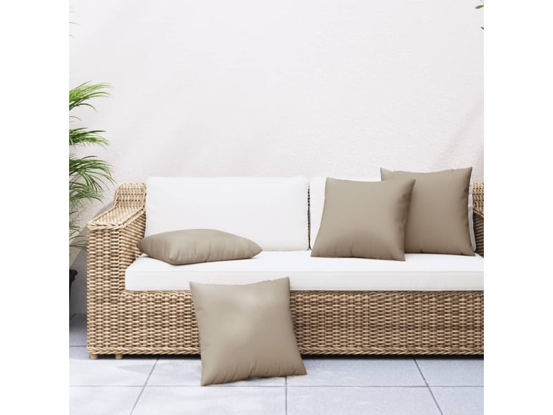  Lot de 4 coussins de canapé, coussins décoratifs taupe 40x40 cm tissu cf59244  - Conforama B