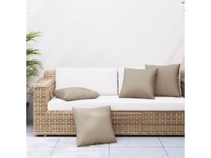 Lot de 4 coussins de canapé, coussins décoratifs taupe 40x40 cm tissu cf59244