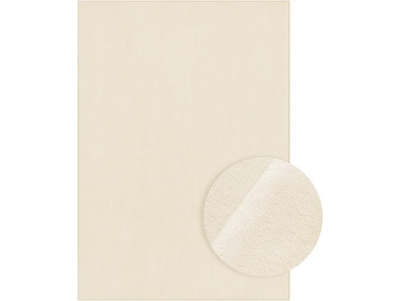 Tapis décoratif moderne antidérapant 170 x 120 cm pour salon chambre ambiance cosy en polyester beige cappuccino 12_0011809  - Conforama A
