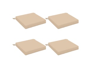 Lot de 4 coussins de siège, coussins d'assise soest 100 % polyester crème cf60393