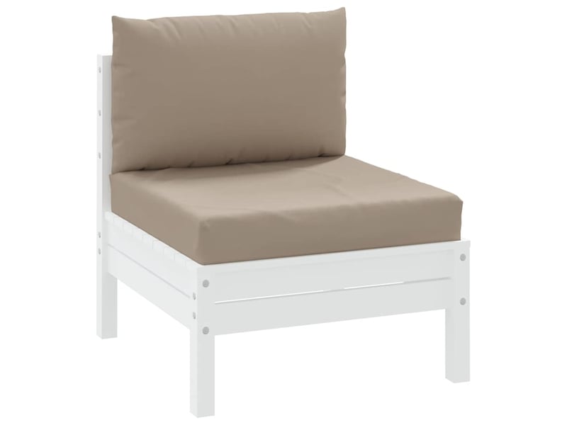  Lot de 2 coussins de palette, coussins de canapé taupe tissu oxford cf59626  - Conforama C