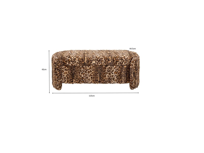  banc-coffre 115cm léopard kare design  - Conforama C