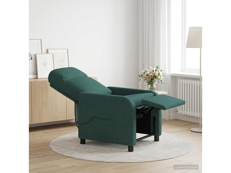 Vidaxl fauteuil de massage inclinable vert foncé tissu - Conforama B