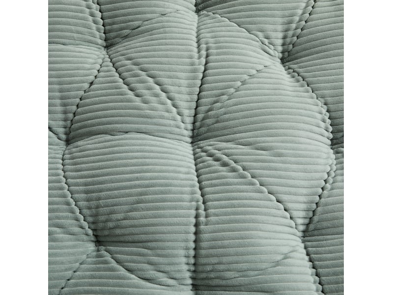 Fauteuil papasan pivotant ø92 cm – marron et vert clair – rotation 360° avec coussin épais en velours côtelé - Conforama D