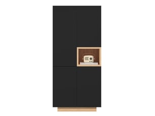 Armoire 2 porte(s) battante <strong>LEYTN</strong> <strong></strong> coloris noir largeur 90 cm
