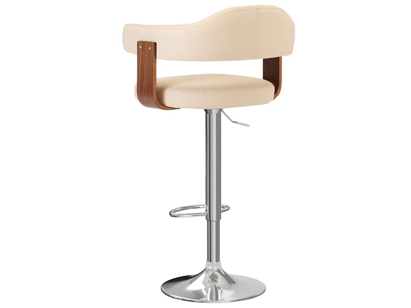  Lot de 2 tabouret de bar, chaise de bar crème bois courbé et similicuir shl16356  - Conforama E