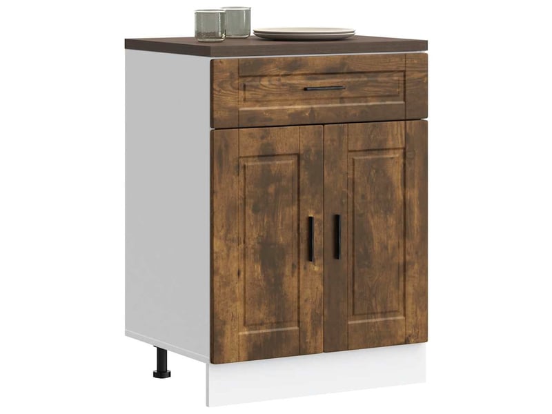  Meuble de rangement, armoire de cuisine porto chêne fumé bois d'ingénierie shl8725  - Conforama B