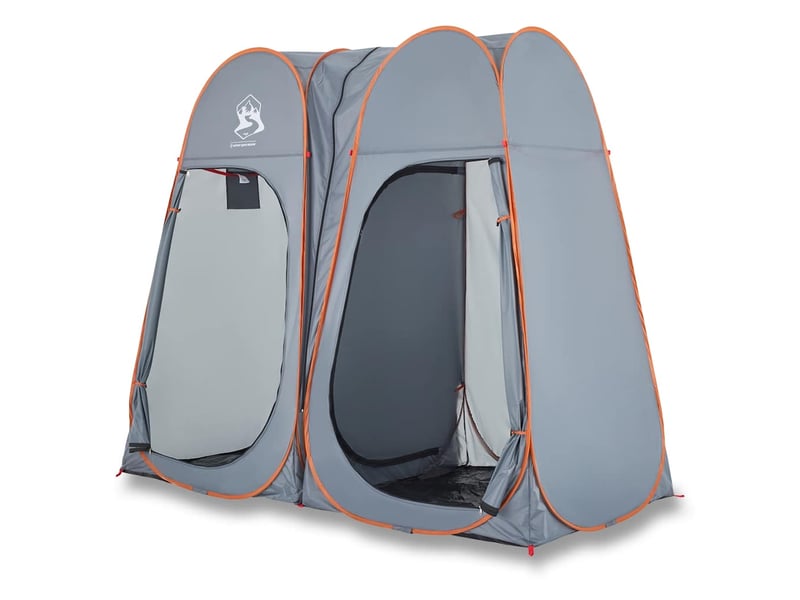 Tente d'intimité gris et orange escamotable imperméable shl59303 - Conforama A