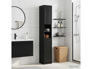 Colonne de salle de bain avec étagère ouverte utrecht noir