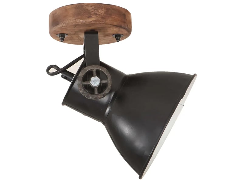  Lot de 2 lampes murales style industriel polyvalent 20 x 25 cm ambiance cosy en fer noir 02_0046650  - Conforama D