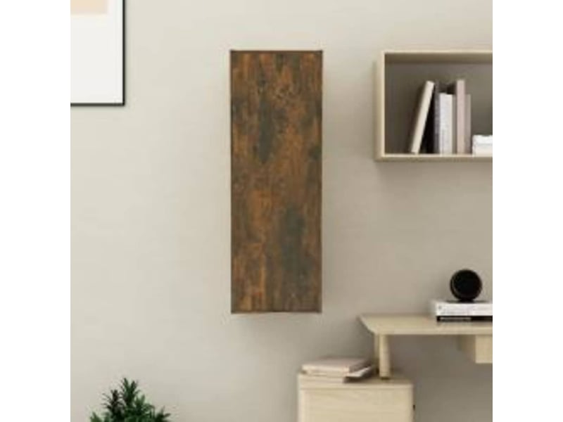  Armoire de rangement bureau chêne fumé 30,5x30x90 cm bois d'ingénierie  - Conforama B