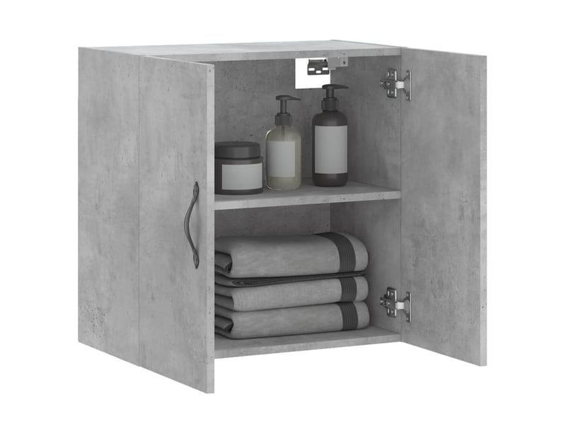  Armoire murale salon, meuble de rangement gris béton 60x31x60 cm bois d'ingénierie shl9038  - Conforama D