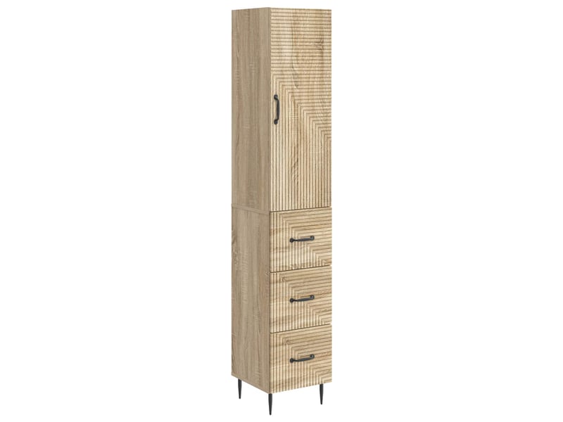  Ensemble de meubles 2 pcs, rangement de salon 33 x 34,5 x 90 cm bois d'ingénierie shl9249  - Conforama A