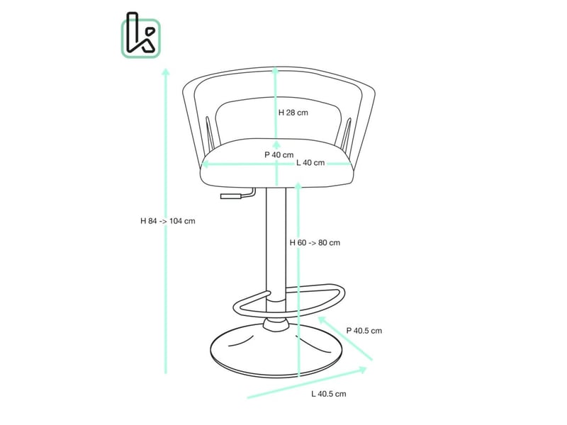  Lot de 2 tabourets de bar réglables pivotants noir intégral avec dossier ayo 311-AYO - Conforama R