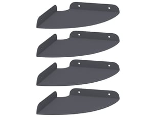 Lot de 4 étagères flottantes d'angle, étagères murales anthracite 18 x 18 x 2 cm cf41660