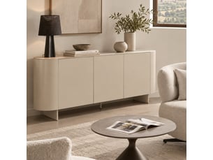 Buffet 3 porte(s) 0 tiroir(s) <strong>JLC KREATION</strong> <strong></strong> - 200 cm coloris beige