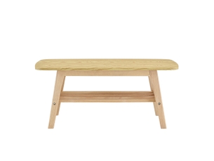 Table basse rectangulaire coloris bois clair UVRION   - 48 cmx100 cm