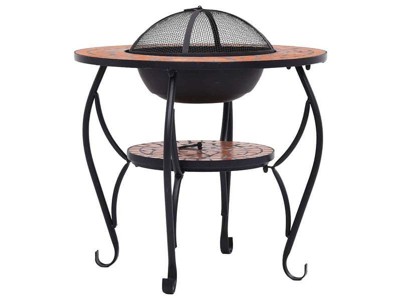  Table de foyer mosaïque terre cuite 68 cm céramique  - Conforama E