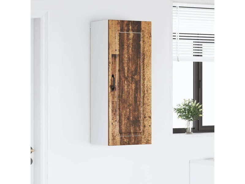 Meuble mural de cuisine | armoire de cuisine bois ancien 40x31x100cm shl1961 - Conforama B