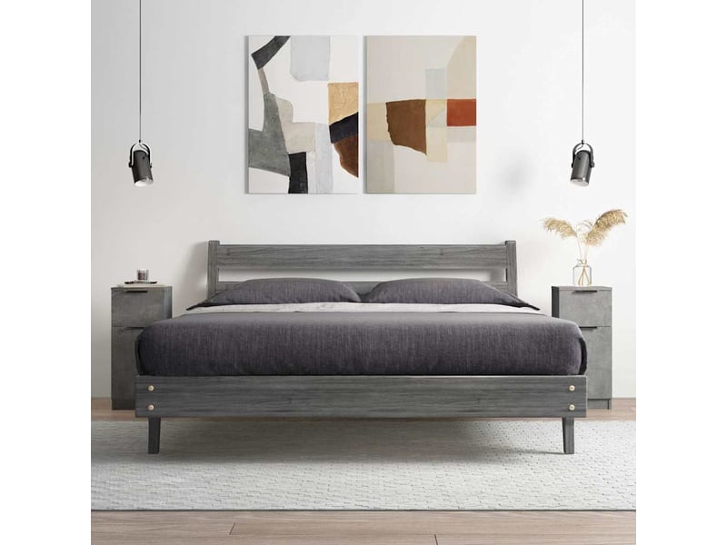  Buffets 2 pcs - bahut - meuble de rangement gris béton 30x30x70 cm bois d'ingénierie  - Conforama C