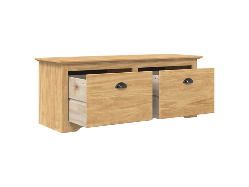  Banc de couloir, banc de rangement bodo brun miel 114x40x50 cm  - Conforama D