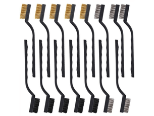 15 pièce brosse métallique en acier inoxydable en laiton et nylon brosse metallique pour nettoyer rouille scories de soudage