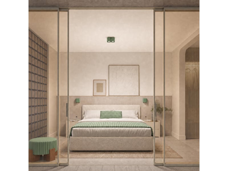  Plafonnier riff 1 sauge gu10 aluminium moderne 10x10x10cm SL.3113 - Conforama B