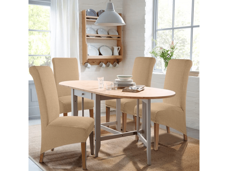  Lot de 2 housses de chaise kaki - taille xl, jacquard élastique extra large, housses universelles amovibles et lavables, idéales pour les mariages, l XLH-ZLS-009206ZLS - Conforama E