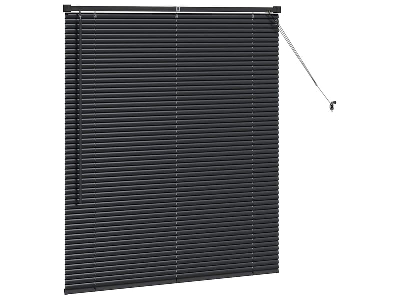 Store vénitien, store de fenêtre noir 130 x 110 cm 25 mm aluminium cf48065 - Conforama E